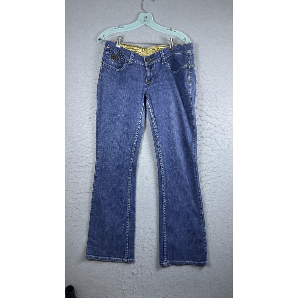Decree Jeans Juniors 9/10 Blue‎ Bootcut Mid Rise Stretch Medium Wash Denim 32x31